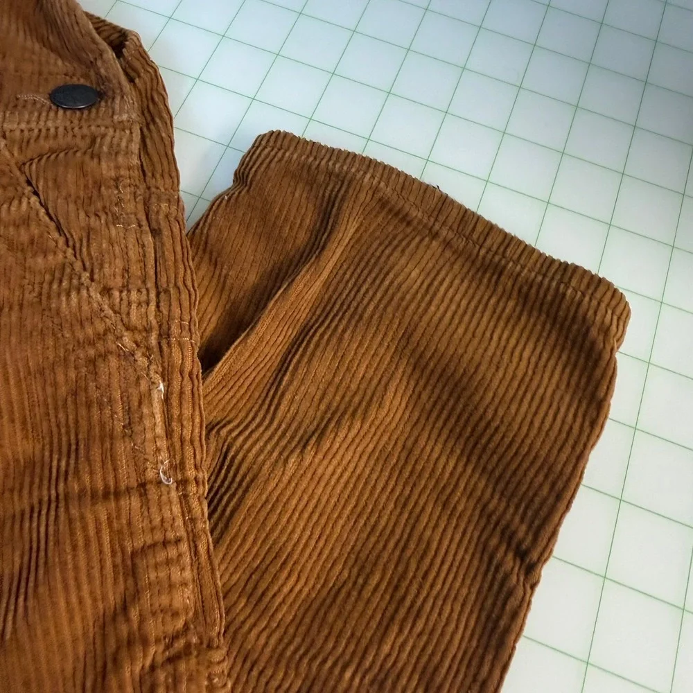 Oshkosh Bgosh Brown Corduroy Vestback Overalls bibs 5T boy girl warm cotton